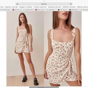 Reformation Hedy Mini Dress Tosca Floral Print Faux Wrap